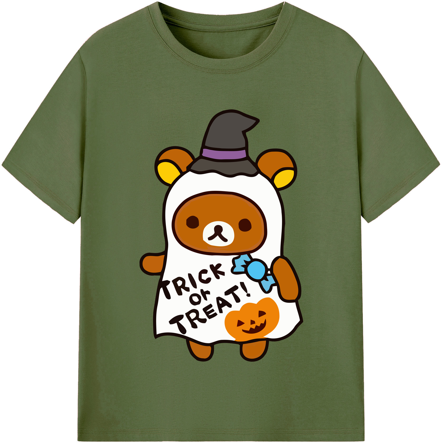 （画像用） リラックマ リラックマ キイロイトリ Rilakkuma Korilakkuma Kiiroitori 綿100％半袖Tシャツ（フロントプリント）